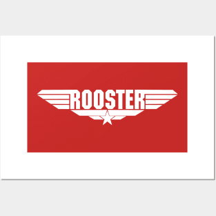 Top Gun Maverick Logo Parody Rooster Retro Vintage 80s Posters and Art